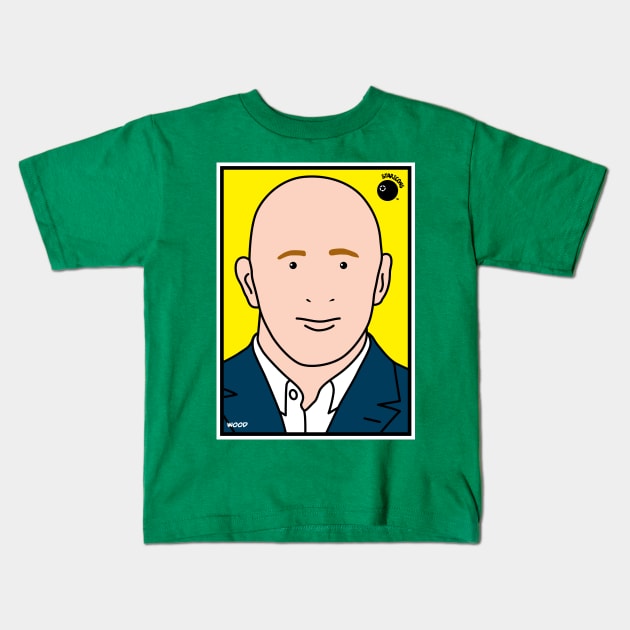 Keith Wood, Ireland rugby union player and presenter. Kids T-Shirt by stariconsrugby